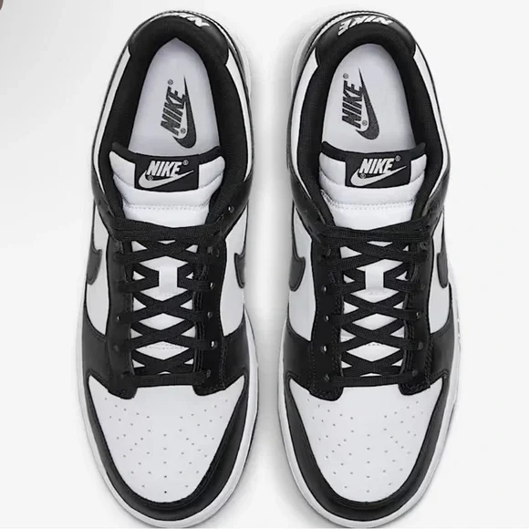 NWT Men’s Nike Classic Black and White Dunk Low Retro Sneakers - Picture 5 of 10